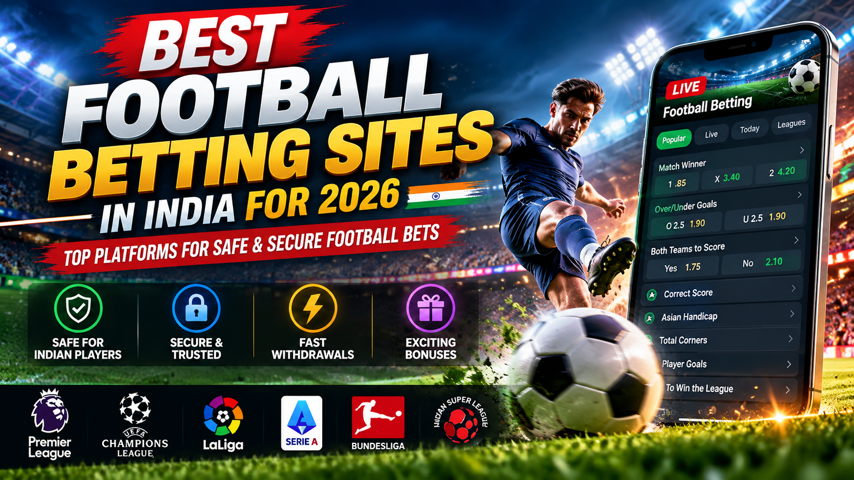 Best Football Betting Sites in India 2026 | Safe & Trusted